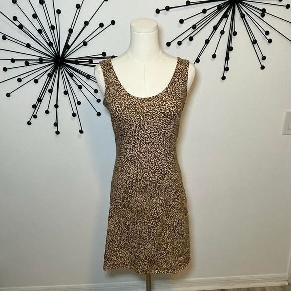 Xhilaration Dresses & Skirts - Xhilaration Leopard Print Sleeveless Mini Dress Brown Animal Print Size Medium